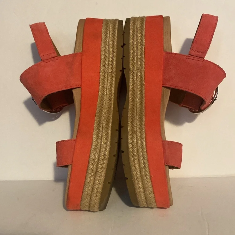 Ugg April Coral Platform Espadrille Shoes